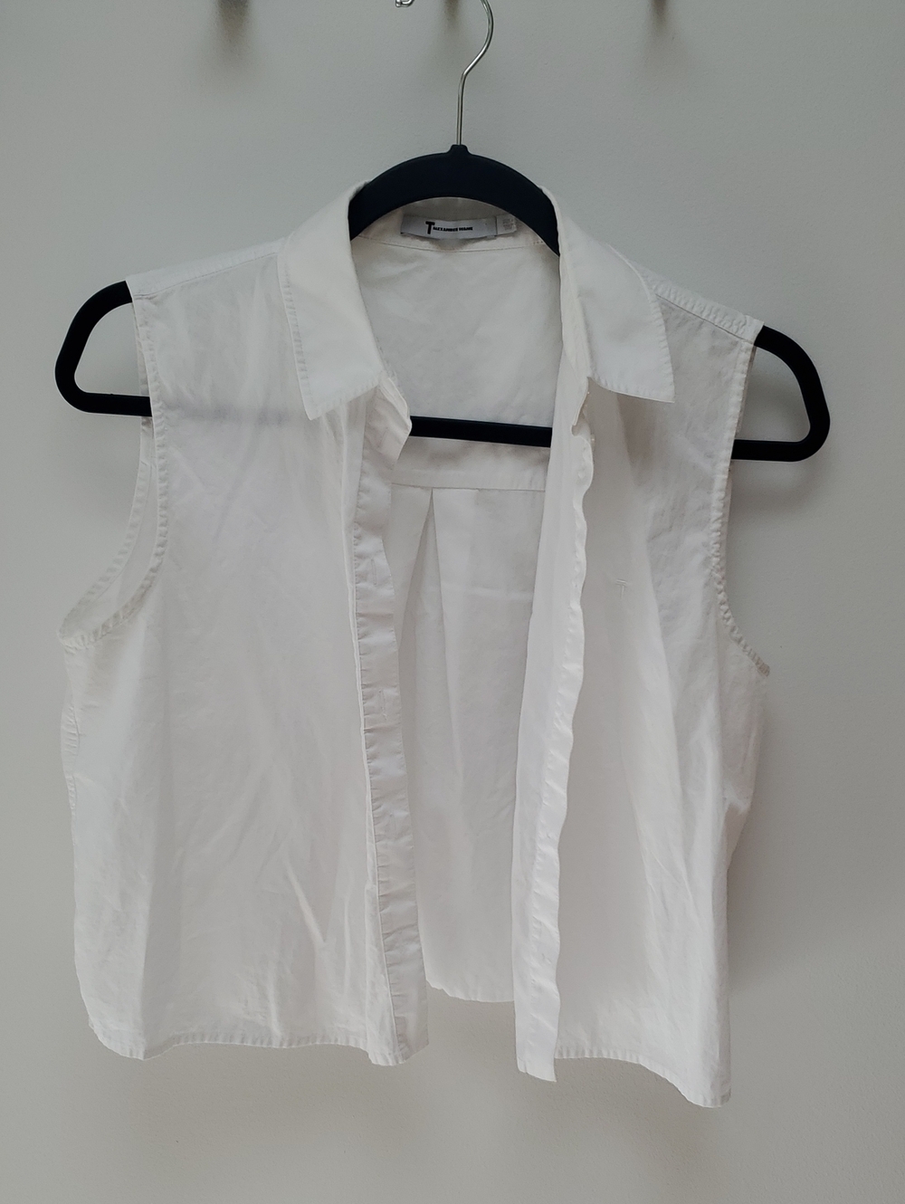 Alexander Wang White Sleeveless Button-Front Shirt Vest